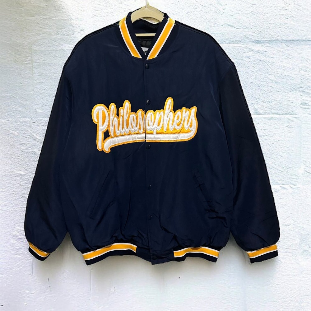 Vtg 90s Deportes Prieto Philosophers Aguilar Varsity Bomber Jacket - Size: XL